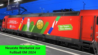 ⚽🏆Neueste DB Werbelok BR146 UEFA EURO 2024 ein Team fürs Klima am Bodensee unterwegs [upl. by Dawes]