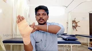 How to wrap creb bandage correctly Wrist joint Immobilization  Tamil [upl. by Gnoh]