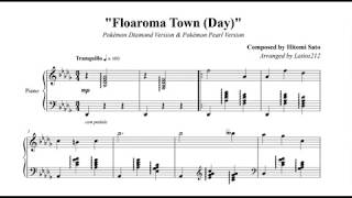 Pokémon Diamond and Pearl  Floaroma Town Day Piano Sheet Music [upl. by Benoite555]