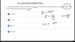 A light emitting diode LED is fabricated using GaAs semiconducting jee2024 semiconductor [upl. by Nuajed]