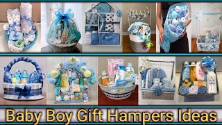 Baby Boy Gift Hampers Ideas  gift baskets for baby boy uniqueideas81 [upl. by Licna257]