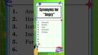 Synonyms  Synonyms for quotAngryquot  Similar words  The Study Corner  synonyms shorts [upl. by Georglana636]