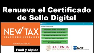 Certificado de Sello Digital como renovar o tramitar para facturar  CSD fácil y rápido [upl. by Eiro728]