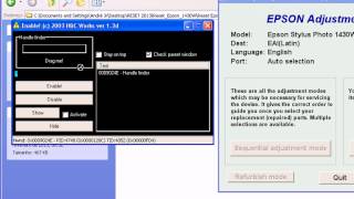 adjustment program epson 1430w reset [upl. by Ayian]