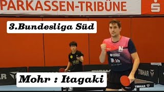 Penholder Aktion aus der 3Bundesliga Süd  JMohr2296TTR  AItagaki2146TTR [upl. by Paryavi206]