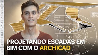 Projetando Escadas em BIM com o ARCHICAD [upl. by Norling]