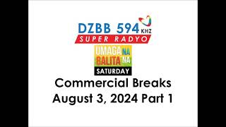 Umaga Na Balita Na Saturday Commercial Breaks August 3 2024 Part 1 [upl. by Skyler]