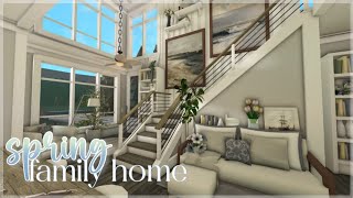 Bloxburg  Spring TwoStory Family Home  Roblox  House Build [upl. by Mascia]