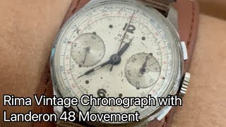 Rima Vintage Chronograph with Landeron 48 movement [upl. by Oznerol704]