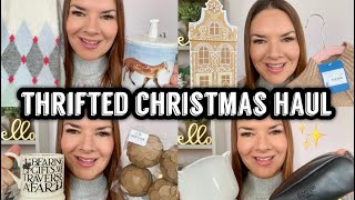 Thrifted Christmas Decor  Charity Shop Haul  Thrifted Christmas  Charity Shop Finds  Kate McCabe [upl. by Salba933]