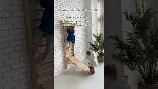 4in1 Wooden Swedish Wall  The Best Playset for Kids  Climbing ladder  Swing Set  Slide Board [upl. by Imorej]