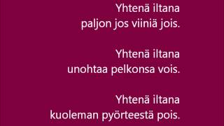 Yhtenä iltana karaoke instrumental [upl. by Ralyks]