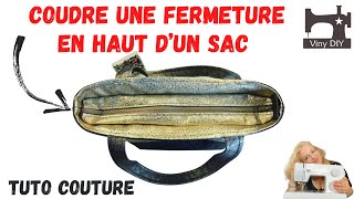 Comment Coudre une Fermeture en haut dun sac  Tuto Couture DIY [upl. by Nide]