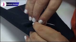 Como coser un Botón costura baydan tutorial moda instituto [upl. by Vento]