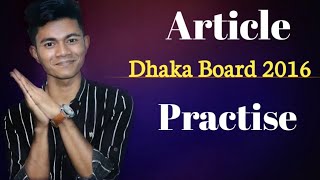 HSC  Article Board Question Practise Dhaka Board 2016 with explanation and translation [upl. by Einnaf]