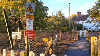 Class 375 Passing Staplehurst Footpath Level Crossing Kent [upl. by Thomasa973]