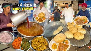 Best Breakfast in Punjab  स्पेशल BOMB Chole Bhatute Chur Chur Naan  Street Food India [upl. by Perdita]