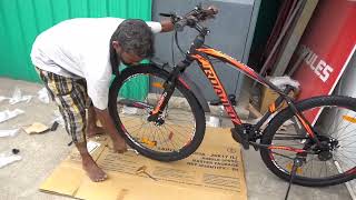 Roadeo Fugitive Neon Red 29 T  21 Speed MTB Cycle  Dual Disc Brake Cycle unboxing amp Assembling [upl. by Anwahsak384]