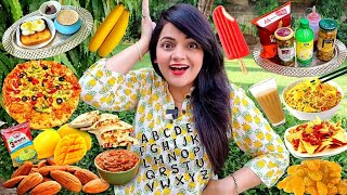 I only ate Food in ALPHABETICAL ORDER for 24 HOURS Challenge  Food Challenge [upl. by Ahsil]