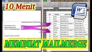 Membuat Mail Merge Begini Caranya [upl. by Anallise]