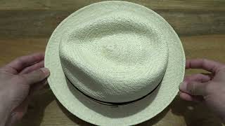 Christys Narrow Brim Trilby Panama  Cream [upl. by Nowd]