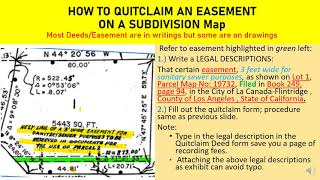 QUITCLAIM EASEMENTDEED amp RECONVEYANCE [upl. by Hterag]