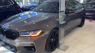 2023 BMW M5 Competition Alvite Grey with Aragon BrownBlack Full Merino Lthr [upl. by Aleil787]