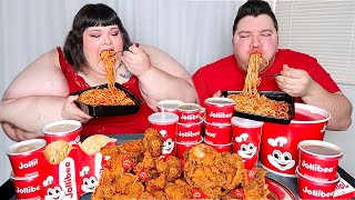 Jollibee Chicken amp Noodles with Hungry Fat Chick • MUKBANG [upl. by Leelahk]