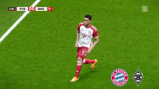 Bayern Munich vs Gladbach  Bundesliga 202324  Highlights PES 21 [upl. by Llehsem]