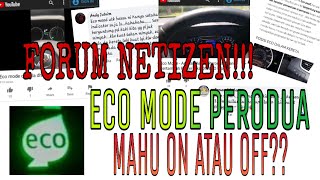 CARA ONOFF ECO MODE PERODUA BEZZA amp FORUM NETIZEN Harus ON atau OFF [upl. by Atrim]