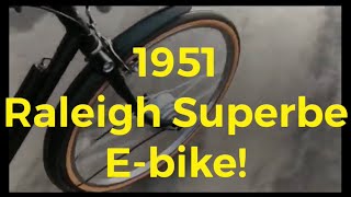 Vintage Pedelec An amazing Raleigh Superbe ebike conversion Show amp tell with test ride [upl. by Tutt]