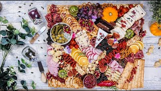 How to make a GRAZING PLATTER  Ultimate Grazing Board for the Autumn Harvest  charcuterieboard [upl. by Marlette]