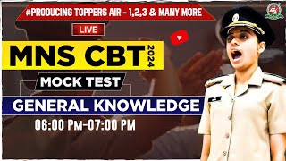 MNS CBT Exam 2024  25 I quotMock Test  3quot LIVE🔥Class I GK Tutorial 2024 I Best MNS Coaching in India [upl. by Camm]