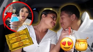 HONEY PACK PRANK ON CAM we made it to the backseat 😩👀 [upl. by Roanne]