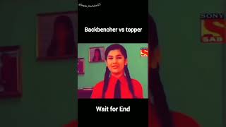 Topper vs Backbencher 🤣 Wait for End tmkoc memes funny students [upl. by Alahs]