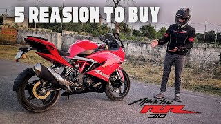 2024 TVS Apache RR 310 BS6  TOP 5 REASONS TO BUY [upl. by Nageem]