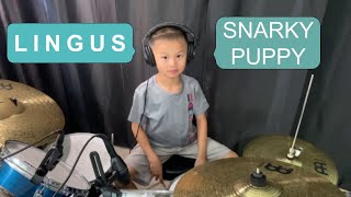 quotLingusquot drum cover Snarky Puppy  Aiden 9 years old [upl. by Oremodlab527]