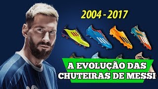 A evolução das chuteiras de Messi [upl. by Ruthi471]