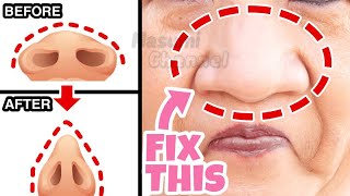 Best Nose Slimming Exercises to Reshape Nose Fat Get Slim Nose Without Surgery👃 [upl. by Rudolf]