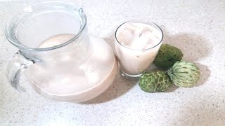 JAMAICAN STYLE SWEETSOP JUICEHow to make sweetsop juice sugar Apple juice custardapple juice [upl. by Lavena815]