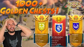 OPENING OVER 1000 GOLDEN CHESTS IN 1 STREAM   Rise Of Kingdoms [upl. by Morell448]