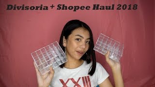 DIVISORIA  SHOPEE HAUL 2018  Makeup Organizers Vanity Mirror Sunnies Hoop Earrings etc [upl. by Whittemore439]