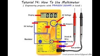 How To Use Multimeter  Tutorial 14 [upl. by Llerrehs]