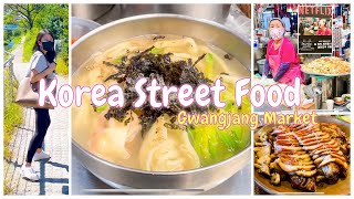 Gwangjang Market STREET FOOD in KOREA Must try [upl. by Nagek448]