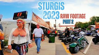 Sturgis 2023 RAW Street WALKER First Person FOOTAGE Part 2 [upl. by Rosalia]