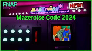 Mazercise Code 2024  FNAF Security Breach NEW [upl. by Wailoo]