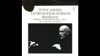 BEETHOVEN Piano Concerto No 4 in G major op 58  Serkin · Toscanini · NBC Symphony Orchestra [upl. by Crellen]