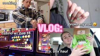 VLOG cooking broke my nail po box haul amp casino with bae 👀 [upl. by Chessy]