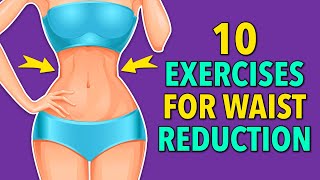 10 HIIT Exercises and Standing Abs for Waist Reduction Quick Results [upl. by Maroj805]