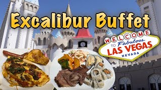 Excalibur Brunch Buffet  Las Vegas  Worth It [upl. by Einnos]